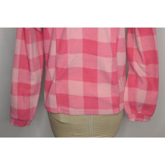 Columbia Girls XL(18-20) Pink Plaid Full Front Zip Fleece Jacket - Picture 7 of 11